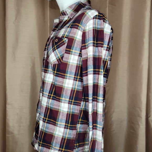 Orginal Weatherproof Vintage Men's Long Sleeve Flannel- Size: Large- Red / White - Picture 4 of 9